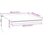 Auvent rétractable automatique marron 300x250 cm – Image 9