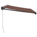 Auvent manuel rétractable marron 300x250 cm – Image 2