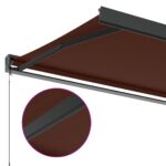 Auvent manuel rétractable marron 300x250 cm – Image 5