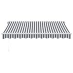 Auvent manuel rétractable avec LED anthracite blanc 300x250 cm – Image 2