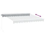 Auvent manuel rétractable avec LED anthracite blanc 300x250 cm – Image 4