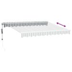 Auvent rétractable automatique anthracite et blanc 300x250 cm – Image 3