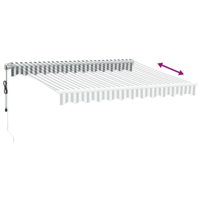 Auvent rétractable automatique anthracite et blanc 300x250 cm – Image 3
