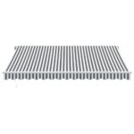 Auvent manuel rétractable avec LED anthracite blanc 400x300 cm – Image 2