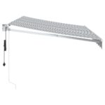 Auvent rétractable anthracite et blanc 3,5x2,5m tissu/aluminium – Image 2