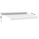 Auvent rétractable anthracite et blanc 3,5x2,5m tissu/aluminium – Image 3