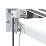 Auvent rétractable anthracite et blanc 3,5x2,5m tissu/aluminium – Image 4