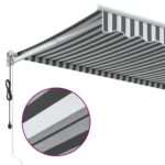 Auvent rétractable anthracite et blanc 3,5x2,5m tissu/aluminium – Image 6