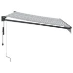 Auvent rétractable anthracite/blanc 3x2,5 m tissu et aluminium – Image 2
