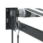 Auvent rétractable anthracite et blanc 3,5x2,5m tissu/aluminium – Image 4