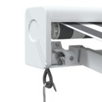 Auvent rétractable anthracite/blanc 3x2,5 m tissu et aluminium – Image 4