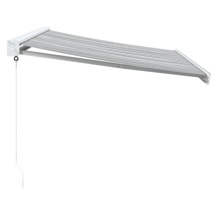 Auvent rétractable anthracite et blanc 3,5x2,5m tissu/aluminium – Image 2