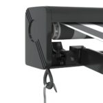 Auvent rétractable anthracite/blanc 3x2,5 m tissu et aluminium – Image 4