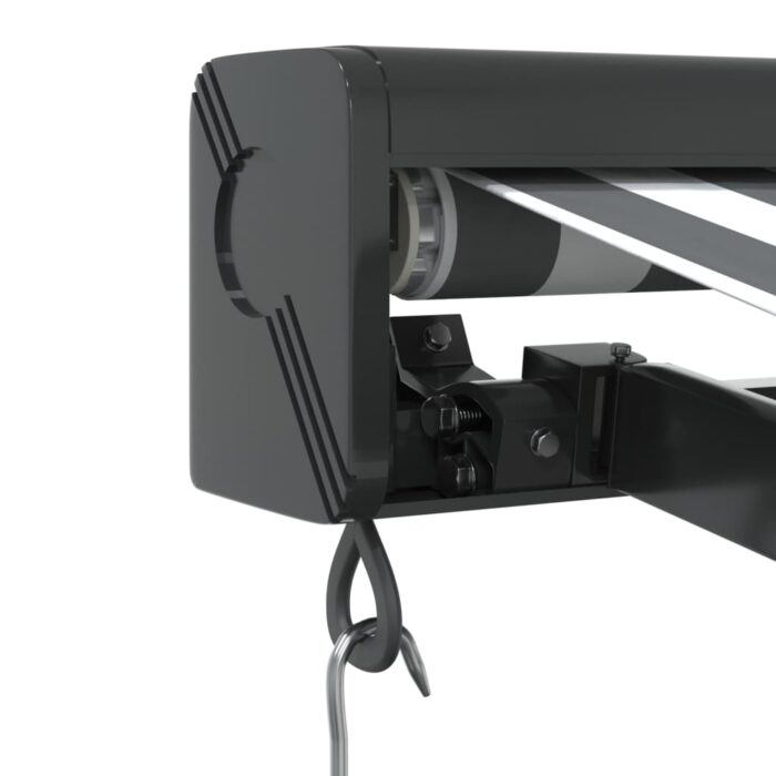 Auvent rétractable anthracite et blanc 3,5x2,5m tissu/aluminium – Image 4