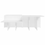 Tables basses 2 pcs blanc bois d'ingénierie – Image 3