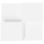 Tables basses 2 pcs blanc bois d'ingénierie – Image 4