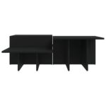 Tables basses 2 pcs Noir Bois d'ingénierie – Image 3