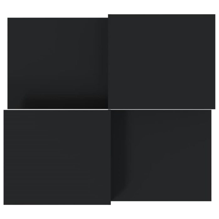 Tables basses 2 pcs Noir Bois d'ingénierie – Image 4