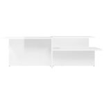 Tables basses 2 pcs blanc brillant bois d'ingénierie – Image 2