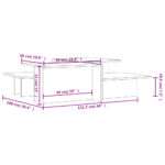 Tables basses 2 pcs blanc brillant bois d'ingénierie – Image 6