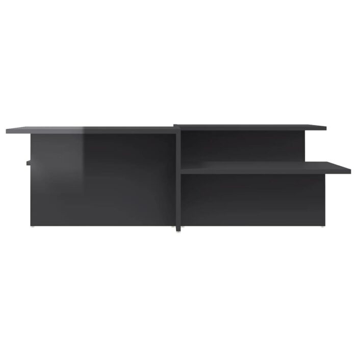 Tables basses 2 pcs gris brillant bois d'ingénierie – Image 2