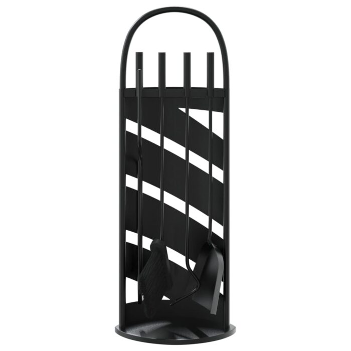 Set d’outils de cheminée 5 pcs 23x15x66 cm acier – Image 2