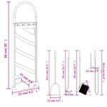 Set d’outils de cheminée 5 pcs 23x15x66 cm acier – Image 8