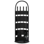 Set d’outils de cheminée 5 pcs 23x15x66 cm acier – Image 2