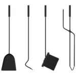 Set d’outils de cheminée 5 pcs 23x15x66 cm acier – Image 7