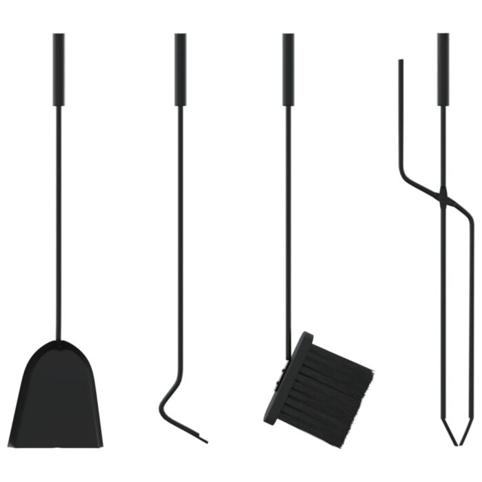 Set d’outils de cheminée 5 pcs 23x15x66 cm acier – Image 7