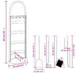 Set d’outils de cheminée 5 pcs 23x15x66 cm acier – Image 8