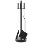 Set d’outils de cheminée 5 pcs 18x66 cm acier – Image 2