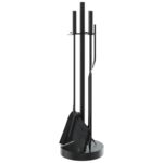 Set d’outils de cheminée 5 pcs 18x66 cm acier – Image 3