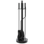 Set d’outils de cheminée 5 pcs 18x66 cm acier – Image 4