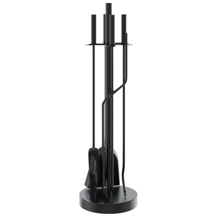 Set d’outils de cheminée 5 pcs 18x66 cm acier – Image 4