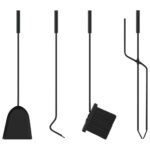 Set d’outils de cheminée 5 pcs 18x66 cm acier – Image 7