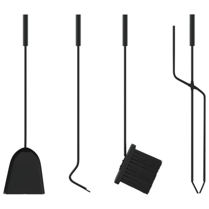 Set d’outils de cheminée 5 pcs 18x66 cm acier – Image 7