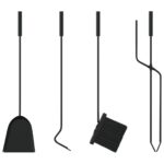 Set d’outils de cheminée 5 pcs 23x15x66 cm acier – Image 7