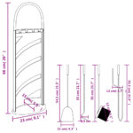 Set d’outils de cheminée 5 pcs 23x15x66 cm acier – Image 8