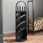 Set d’outils de cheminée 5 pcs 23x15x66 cm acier