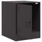 Table de chevet noir 34,5x39x44 cm acier – Image 5