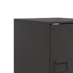 Table de chevet noir 34,5x39x44 cm acier – Image 9