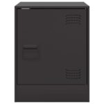 Tables de chevet 2 pcs noir 34,5x39x44 cm acier – Image 3