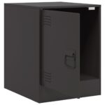 Tables de chevet 2 pcs noir 34,5x39x44 cm acier – Image 4