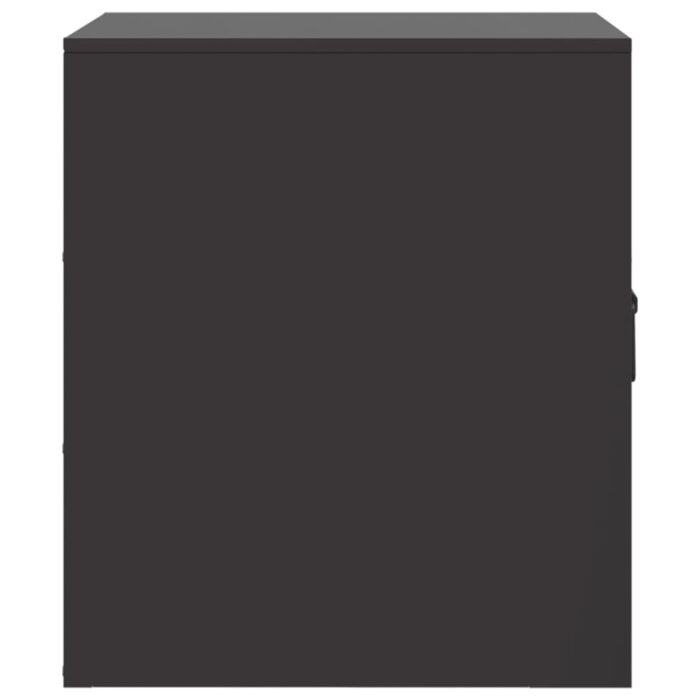 Tables de chevet 2 pcs noir 34,5x39x44 cm acier – Image 6