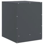 Table de chevet anthracite 34,5x39x44 cm acier – Image 7