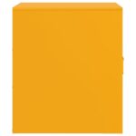 Tables de chevet 2 pcs jaune moutarde 34,5x39x44 cm acier – Image 6