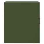 Tables de chevet 2 pcs vert olive 34,5x39x44 cm acier – Image 6