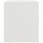 Table de chevet blanc 34,5x39x44 cm acier – Image 6