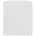 Tables de chevet 2 pcs blanc 34,5x39x44 cm acier – Image 6